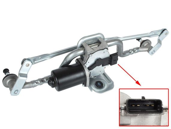 Peugeot Expert (від 2007-) механізм трапеція передніх двірників + моторчик, Пежо Експерт | Зображення 1