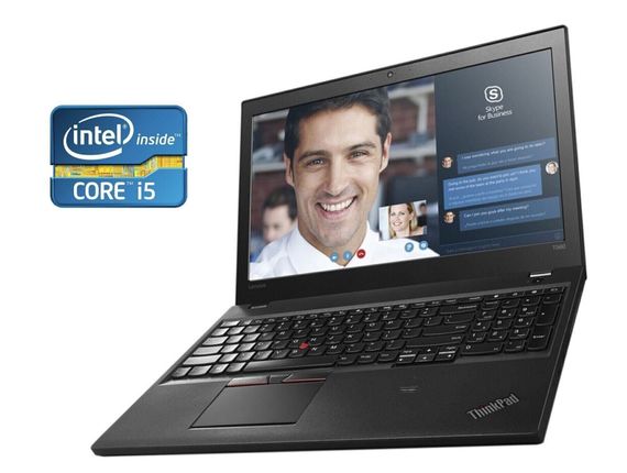 Ноутбук Lenovo ThinkPad T560 / 15.6" (1920x1080) IPS / Intel Core i5-6200U (2 (4) ядра по 2.3 - 2.8 GHz) / 8 GB DDR3 / 128 GB SSD / Intel HD Graphics 520 / WebCam б/у