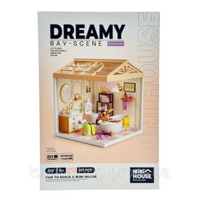 Конструктор-румбокс Ванная комната Mini House 8009-MH серии "Интерьер", со светом