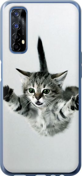 Чехол на Realme 7 Летящий котёнок "2322u-2081-17620"