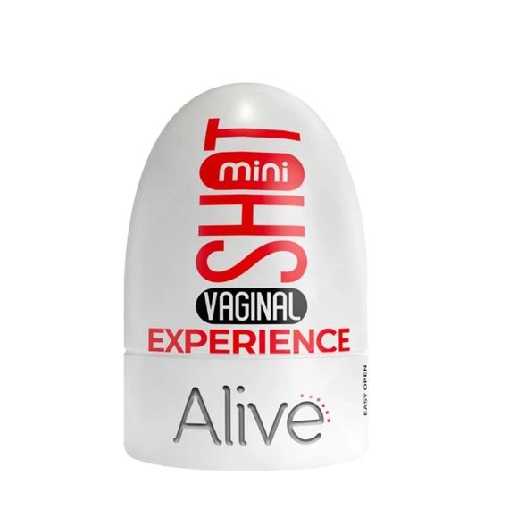 Кишеньковий мастурбатор у вигляді вагіни Alive Mini Shot Experience бежевий Sex Aura | Зображення 2