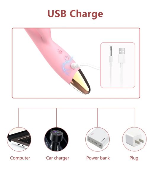 Вибратор- кролик с подогревом "Snail G stimulant", цвет розовый, 12 режимов вибрации sexstyle | Зображення 7