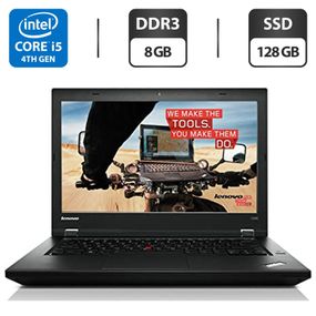Ноутбук Б-класс Lenovo ThinkPad L440 / 14" (1366x768) TN / Intel Core i5-4300M (2 (4) ядра по 2.6 - 3.3 GHz) / 8 GB DDR3 / 128 GB SSD / Intel HD Graphics 4600 / WebCam б/у