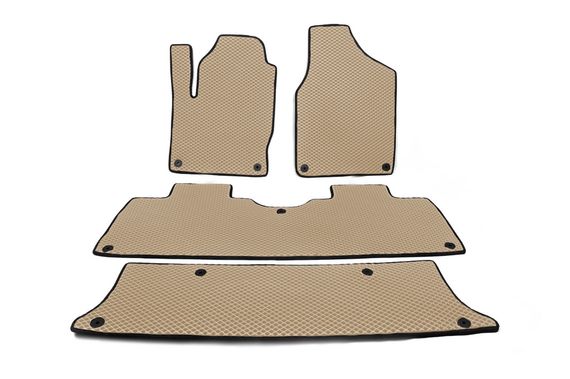 Коврики EVA (3 ряда, бежевый) для Seat Alhambra 1996-2010 гг