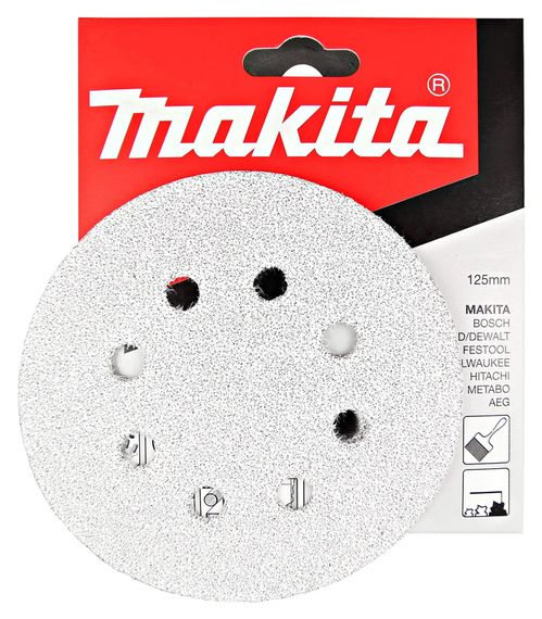 Набор шлифовальной бумаги Ø125 мм К120 (50 шт) Makita P-37421 | Зображення 1