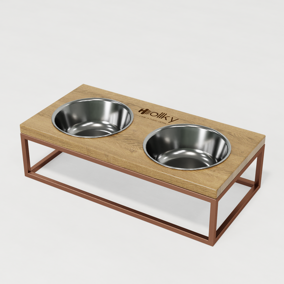 Миски на подставке для средних собак и больших котов Hollky Base M (2 × 0,95 л) BM-422110-GLNT | Зображення 7