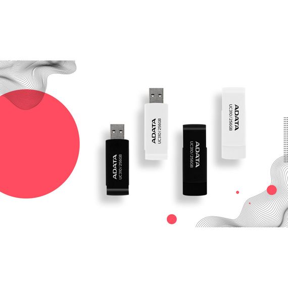 USB флеш накопичувач ADATA 256GB UC310 Black USB 3.0 (UC310-256G-RBK) | Зображення 4