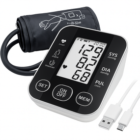 Автоматичний тонометр для вимірювання тиску з роботою від батарей USB РК-дисплеєм індикатором заряду SI-38