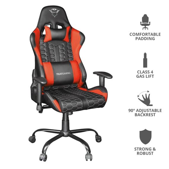 Ігрове крісло Trust GXT 708R Restoa Red (24217_TRUST) | Зображення 9