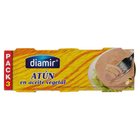 Тунец  цельными кусочками в масле DIAMIR 240г (3х80г),  Испания, консерва
