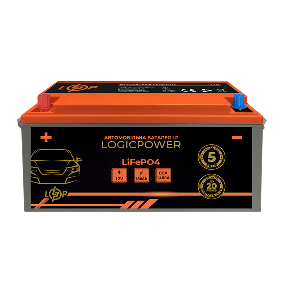 Автомобільний літієвий акумулятор LP LiFePO4 12V - 160 Ah (+ зліва) BMS 1400А | Зображення 1