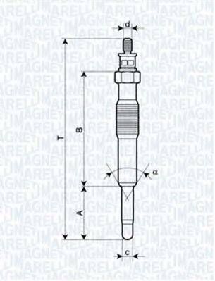 Свічка розжарювання (062900017304) RENAULT, OPEL (вир-во MAGNETI MARELLI) MAGNETI MARELLI UC21A на RENAULT MEGANE Scenic (JA0/1_)