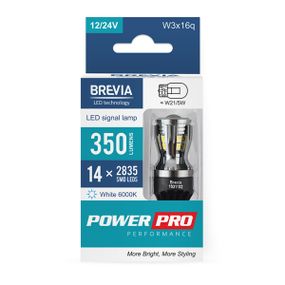 10311X2 BREVIA Лампа світлодіодна Brevia PowerPro W21/5W 350Lm 14x2835SMD 12/24V CANbus, 2шт.