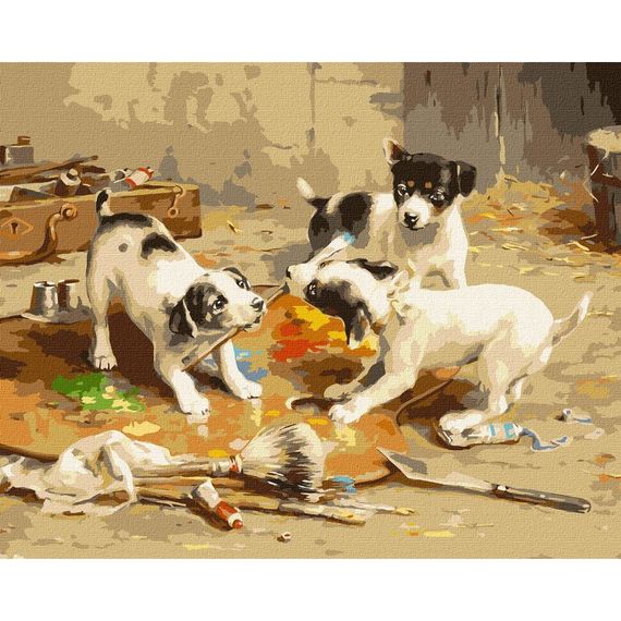 Картина за номерами "Маленькі художники" ©Carl Reichert Ідейка KHO4357 40х50 см