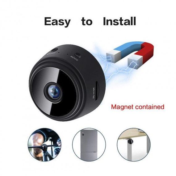 Мини Камера ip Видеонаблюдение Wi-Fi FullHD 1080 Action Camera A9 Беспроводная Комплект 3 штуки | Зображення 7