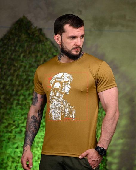 Тактична потоотводна футболка Girl coyot ПП7700 | Зображення 1