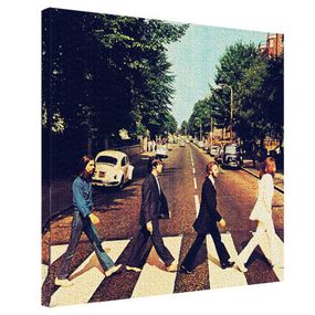 Картина на полотні Beatles на пішохідному переході 50x50 см (H5050_TRL003)