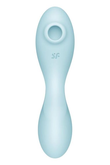 Вакуумний смарт-стимулятор із вібрацією Satisfyer Curvy Trinity 5 (Blue) (м'яте паковання!!!) Sex Aura | Зображення 2