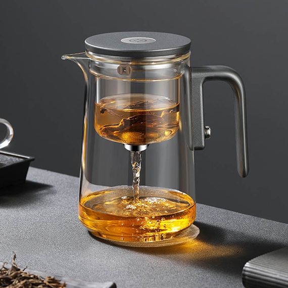 Чайник для заварювання TeaPot D-11 Fangyuan 800ml Gray handle | Зображення 4