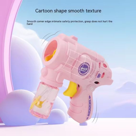 Пістолет з мильними бульбашками Space Bubble Gun (2 pack bottle - 50+50ml) Pink | Зображення 1