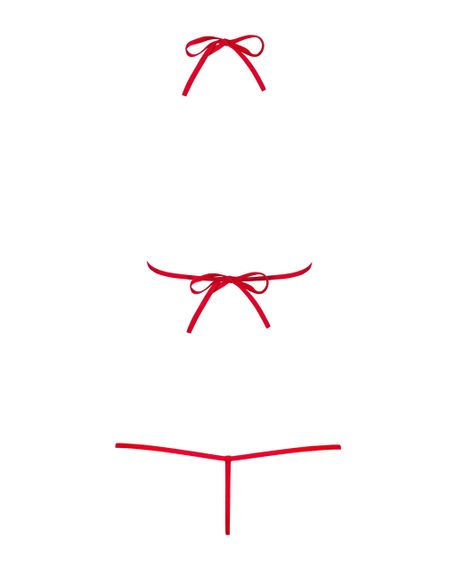 Боді - Obsessive Luiza Body Red S/M sexstyle | Зображення 2