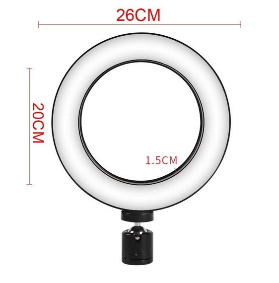 Кольцевая светодиодная Led лампа для блогера селфи фотографа визажиста D 26 см Ring | Зображення 4