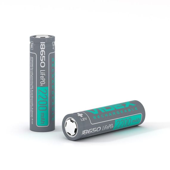Акумулятор Videx LiFePO4 18650 (без захисту) 2200mAh bulk/1шт