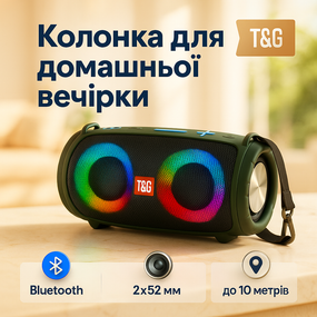 Портативна колонка portable wireless speaker, Акустична Bluetooth колонка зі світловою музикою ML-31