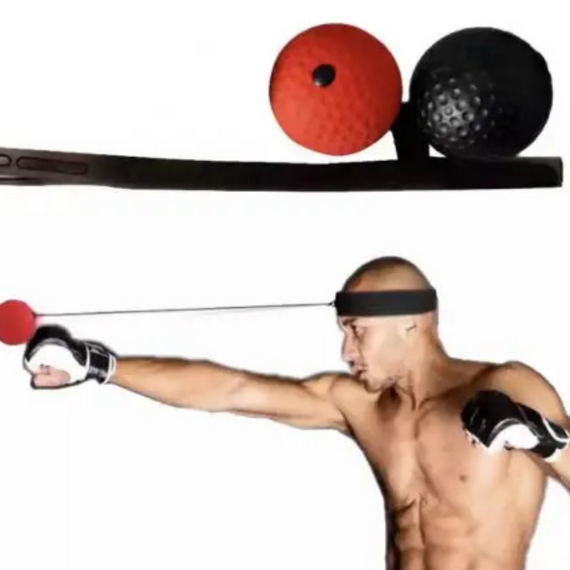 Тренажер м'яч для боксу Muay Thai, Пов'язка на голову з м'ячиком   знижка
