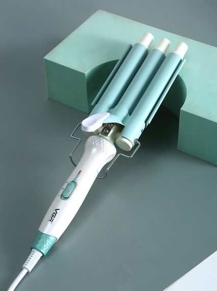 Плойка для волос тройная с регулятором температуры фарфоровая VGR HP-V-595 | Зображення 6