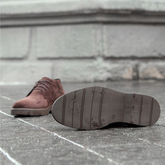 Замшеві черевики коричневого кольору 40 розмір | Зображення 4