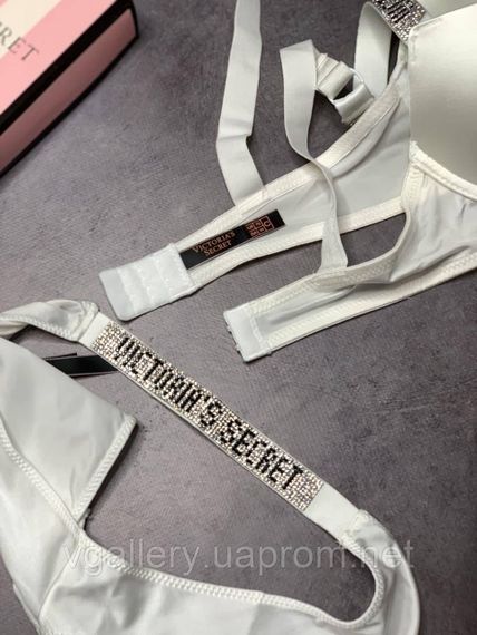 Стильний Комплект Купальник Victoria`s Secret, жіночі трусики та бюстгальтер - Білий, 90D | Зображення 2