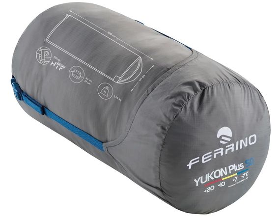 Спальний мішок Ferrino Yukon Plus SQ/+7°C Blue Right (86358NBBD) | Зображення 1