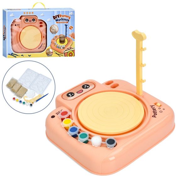 Набор для творчества Гончарный круг ZY113, 6 акриловых красок для покрытия | Зображення 1