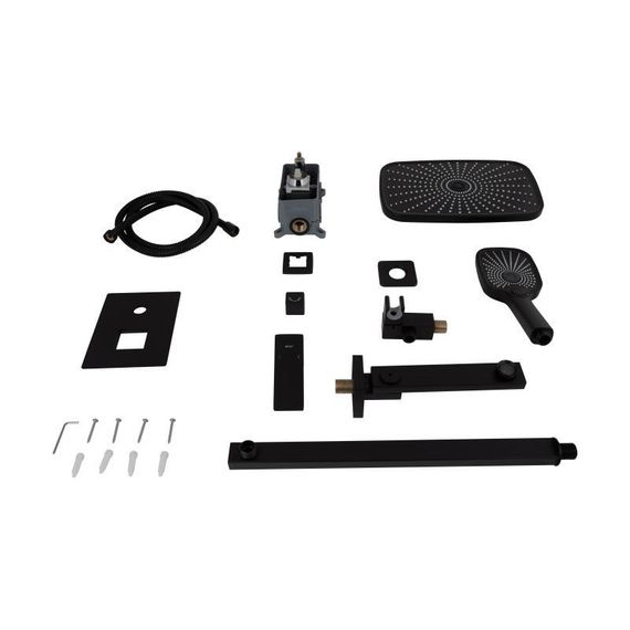 Душова система універсальна Qtap Gemini прихованого монтажу на три споживача QTGEM114BLM45703 Black Matt | Зображення 8