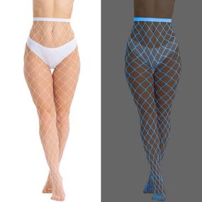 Колготки у велику сітку (світяться в темряві)   46 Білий yg135-2