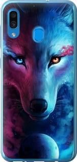 Чехол на Samsung Galaxy A20 2019 A205F Арт-волк из пластика FCh_047636