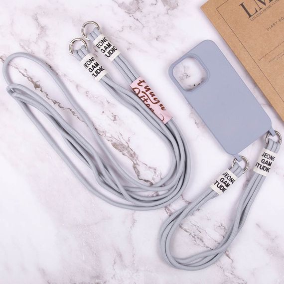 Чехол TPU two straps California для Apple iPhone 13 Pro (6.1") Силікон, Серый / Stone | Зображення 5