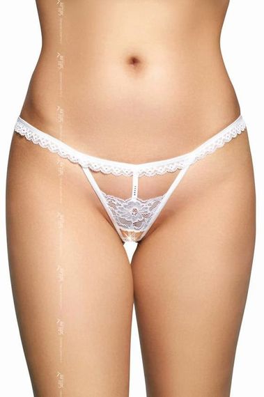 Жіночі стринги Softline G-String 2500, Білий, Весільна білизна, M, L, M/L