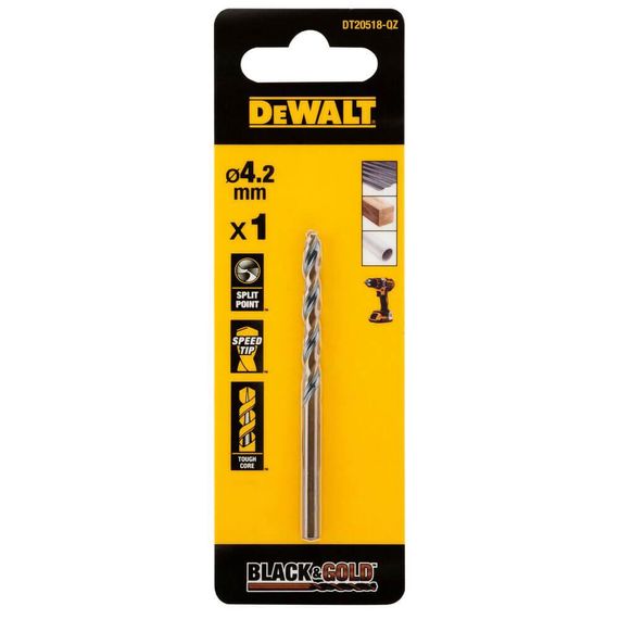 Свердло по металу 4,2мм Black & Gold DeWALT DT20518