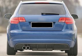 Задній дифузор DPT ( 2008-2010, чорний глянець) для Ауди A3 рр