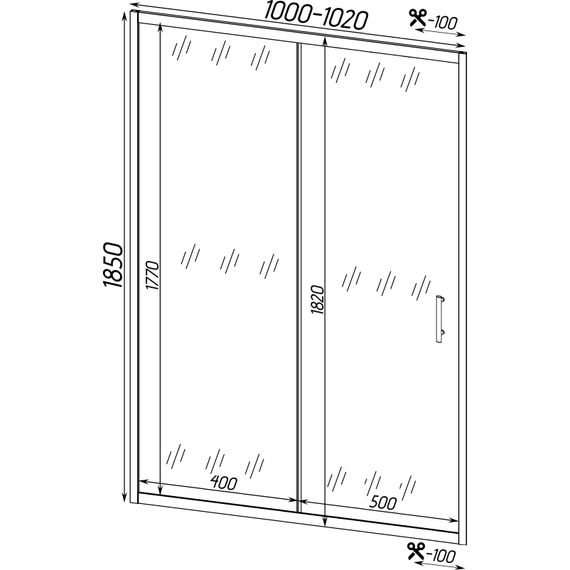 Душові двері BRAVO TORMES 100FS | Зображення 5