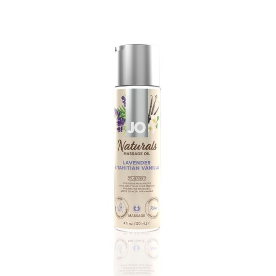 Натуральна масажна олія System JO Naturals 120мл, Лаванда з ваніллю