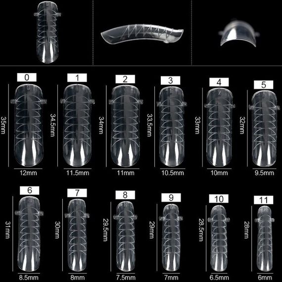 Верхні форми №3 закруглені (набір 120шт) в органайзері | Зображення 2