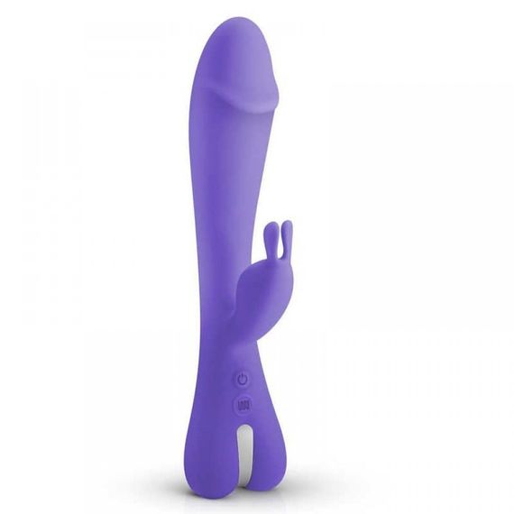 Вібратор-кролик Trix Good Vibes Only, силіконовий, фіолетовий, 22.5 см х 4 см sexstyle | Зображення 1