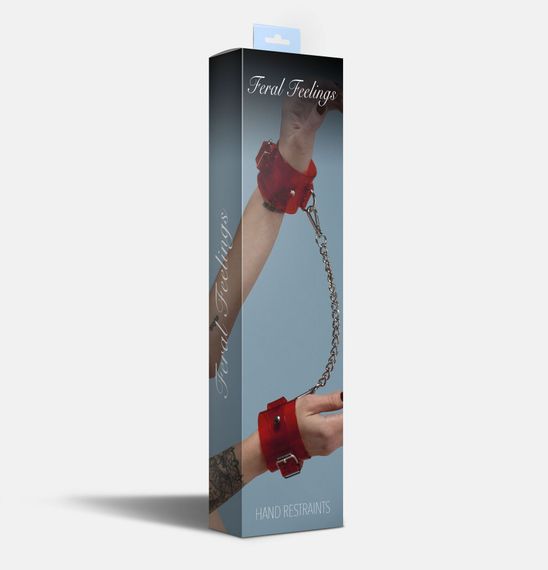 Наручники Feral Feelings - Hand Restraints Red Trasparent | Зображення 1