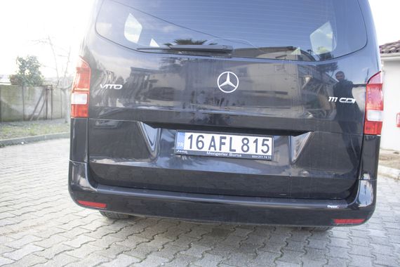 Накладка на задній бампер EuroCap (ABS) для Mercedes Vito / V W447 2014-2024 рр | Зображення 4