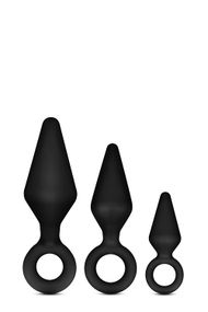 Набор анальных пробок LUXE WEARABLE NIGHT RIMMER KIT BLACK Sex Aura