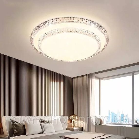 Светильник потолочный LED с пультом W71140/400-k Белый 8х40х40 см. | Зображення 4