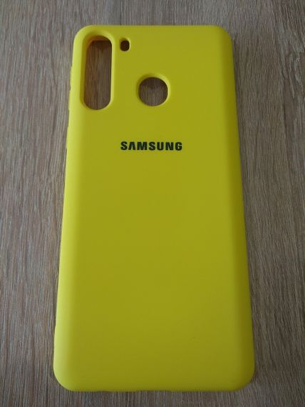 Чохол Silicone Cover Case для Samsung A21/A215 yellow